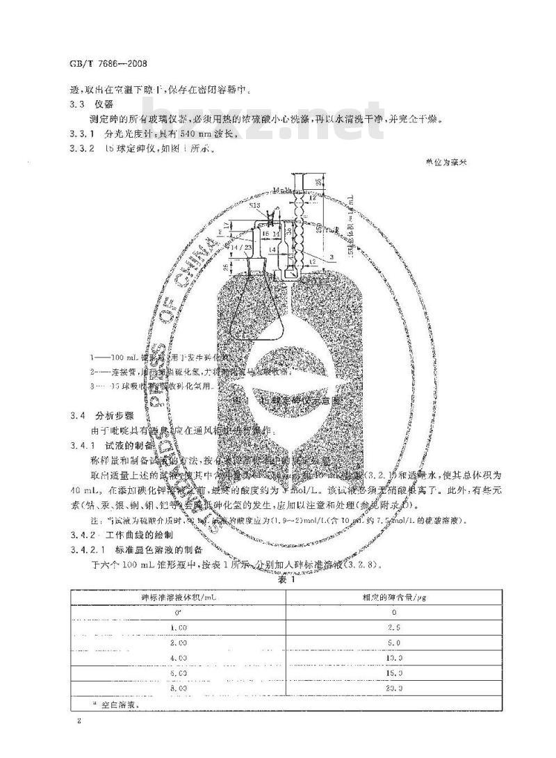 GB/T 7686-2008 化工产品中砷含量测定的通用方法 GB/T 7686-2008 化工产品中砷含量测定的通用方法