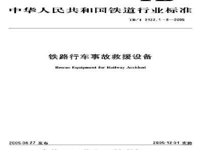 TB/T 3123.8-2005 铁路行车事故救援设备 第8部分:代用台车