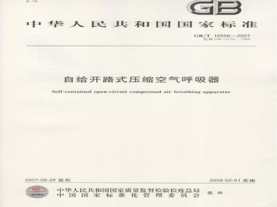GB/T 16556-2007 自给开路式压缩空气呼吸器