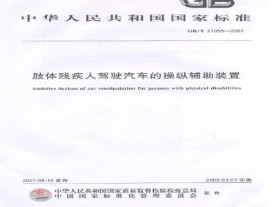 GB/T 21055-2007 肢体残疾人驾驶汽车的操纵辅助装置