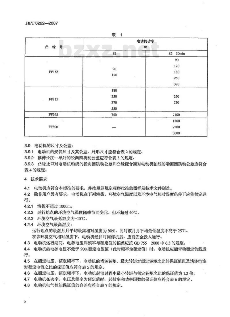 JB/T 6222-2007 三相盘式制动异步电动机 JB/T 6222-2007 三相盘式制动异步电动机