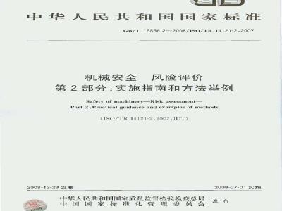 GB/T 16856.2-2008 机械安全 风险评价 第2部分：实施指南和方法举例