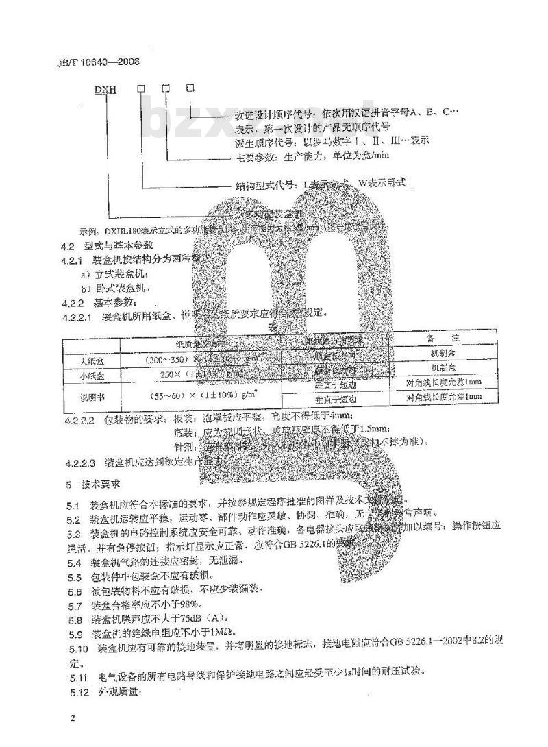 JB/T 10640-2006 多功能装盒机 JB/T 10640-2006 多功能装盒机