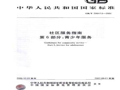 GB/T 20647.6-2006 社区服务指南 第6部分 青少年服务
