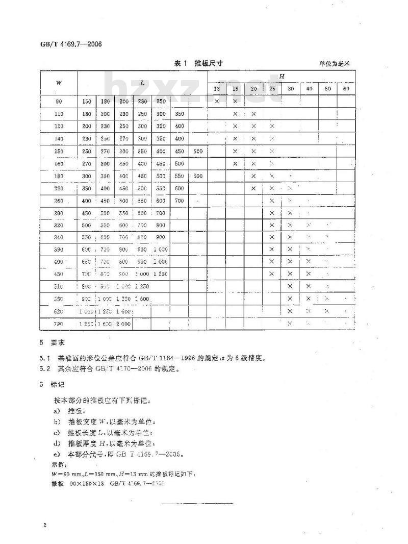 GB/T 4169.7-2006 塑料注射模零件 第7部分:推板 GB/T 4169.7-2006 塑料注射模零件 第7部分:推板
