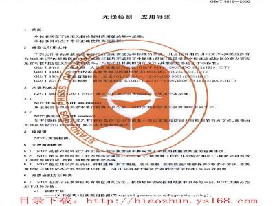 GB/T 5616-2006 无损检测 应用导则