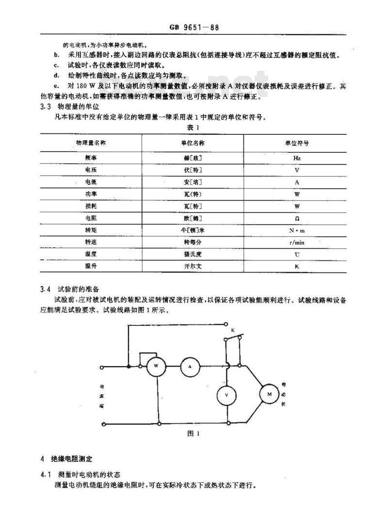 GB 9651-1988 单相异步电动机试验方法 GB 9651-1988 单相异步电动机试验方法