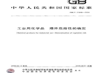 GB/T 21848-2008 工业用化学品 爆炸危险性的确定