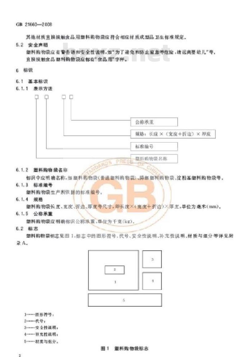 GB 21660-2008 塑料购物袋的环保、安全和标识通用技术要求 GB 21660-2008 塑料购物袋的环保、安全和标识通用技术要求