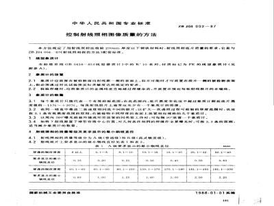 ZB J 04002-1987 控制射线照相图像质量的方法