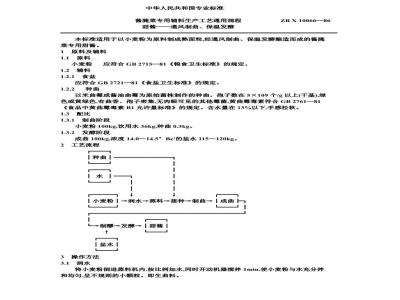 ZB X 10066-1986 酱腌专用辅料生产工艺通用规程 甜面酱--通风制曲、保温发酵