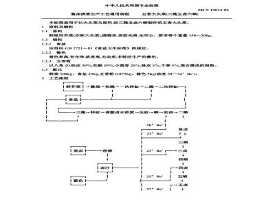 ZB X 10034-1986 酱油渍菜生产工艺通用规程 五香大头菜(三腌五卤六晒)