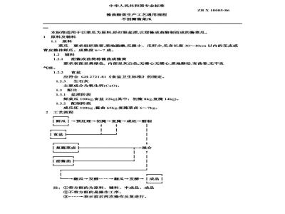 ZB X 10005-1986 酱曲醅菜生产工艺通用规程 不剖瓣酱菜瓜