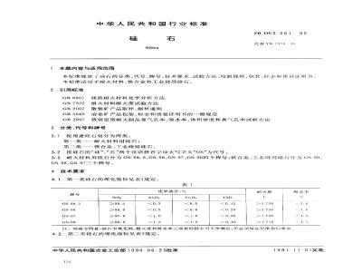 ZB D 53001-1990 硅石