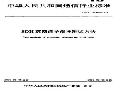 YD/T 1266-2003 SDH环网保护倒换测试方法