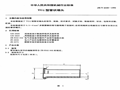 JB/T 6330-1992 TG1 type tubular end