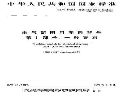 GB/T 4728.1-2005 电气简图用图形符号 第1部分：一般要求