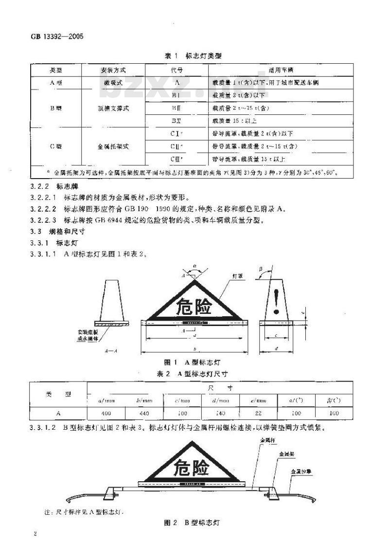 GB 13392-2005 道路运输危险货物车辆标志 GB 13392-2005 道路运输危险货物车辆标志