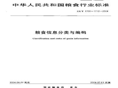 LS/T 1701-2004 粮食信息分类与编码 粮食企业分类与代码