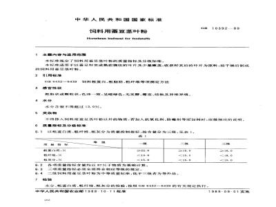 GB 10392-1989 饲料用蚕豆茎叶粉