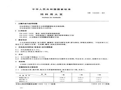 GB 10384-1989 饲料用大豆