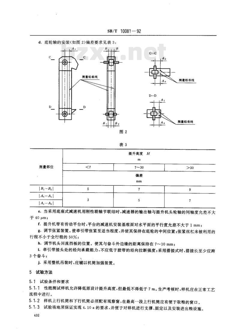 SB/T 10081-1992 粮食斗式提升机 SB/T 10081-1992 粮食斗式提升机