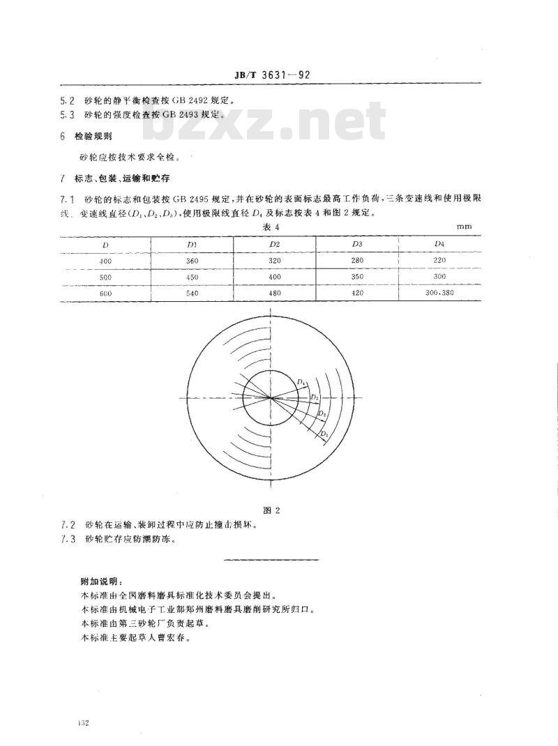 JB/T 3631-1992 树脂重负荷钢坯修磨砂轮 JB/T 3631-1992 树脂重负荷钢坯修磨砂轮