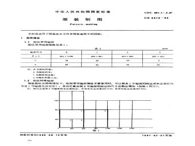 GB 6676-1986 服装制图