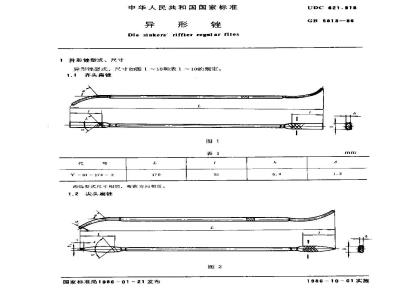 GB 5813-1986 异形锉