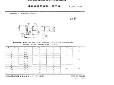 SJ 3086.2-1988 冲裁模通用模架 圆凸模