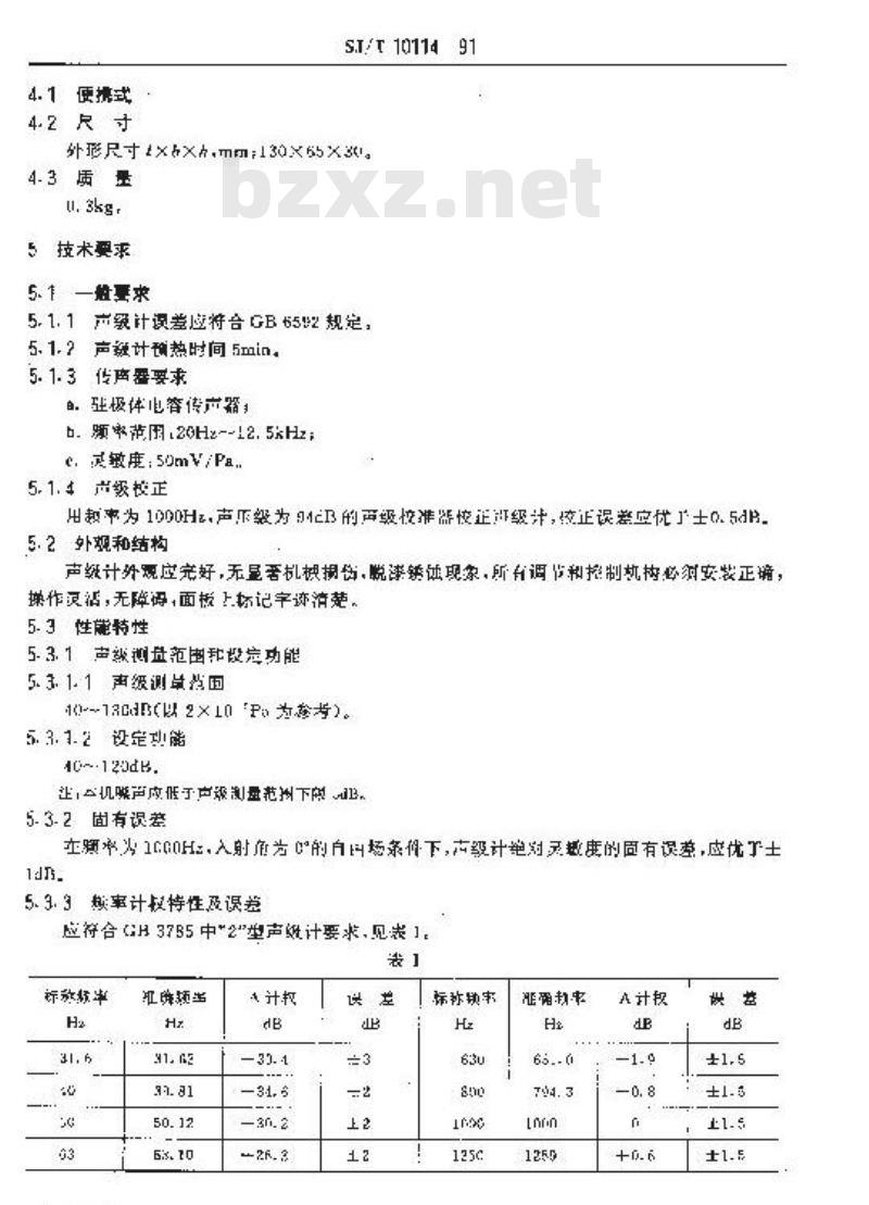 SJ/T 10114-1991 ＨＳ５６３３型数字声级计
