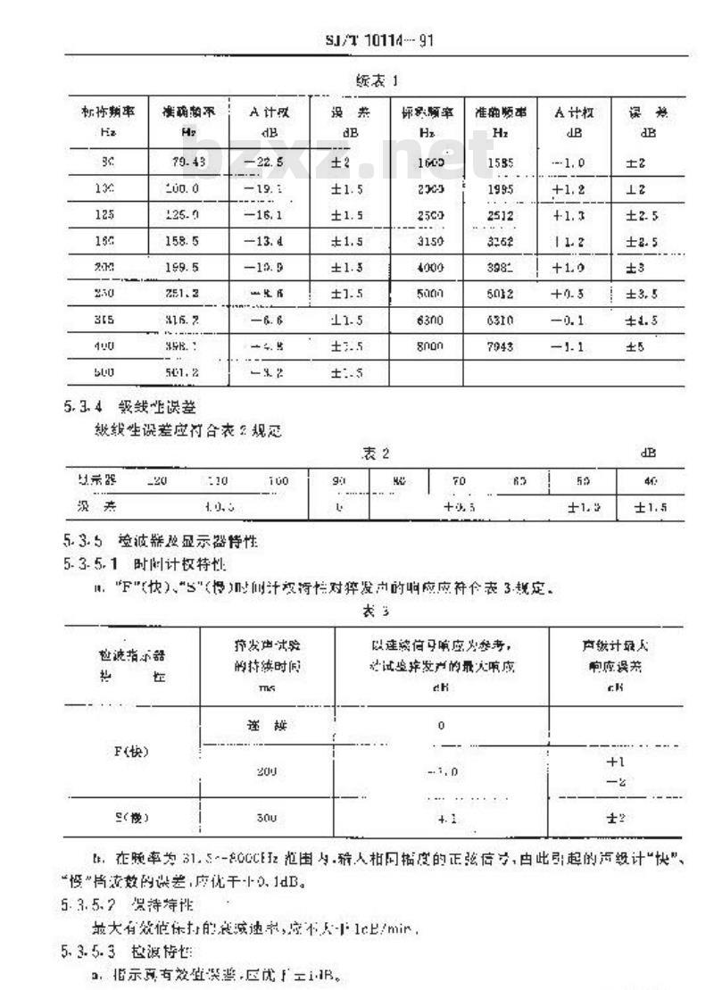 SJ/T 10114-1991 ＨＳ５６３３型数字声级计