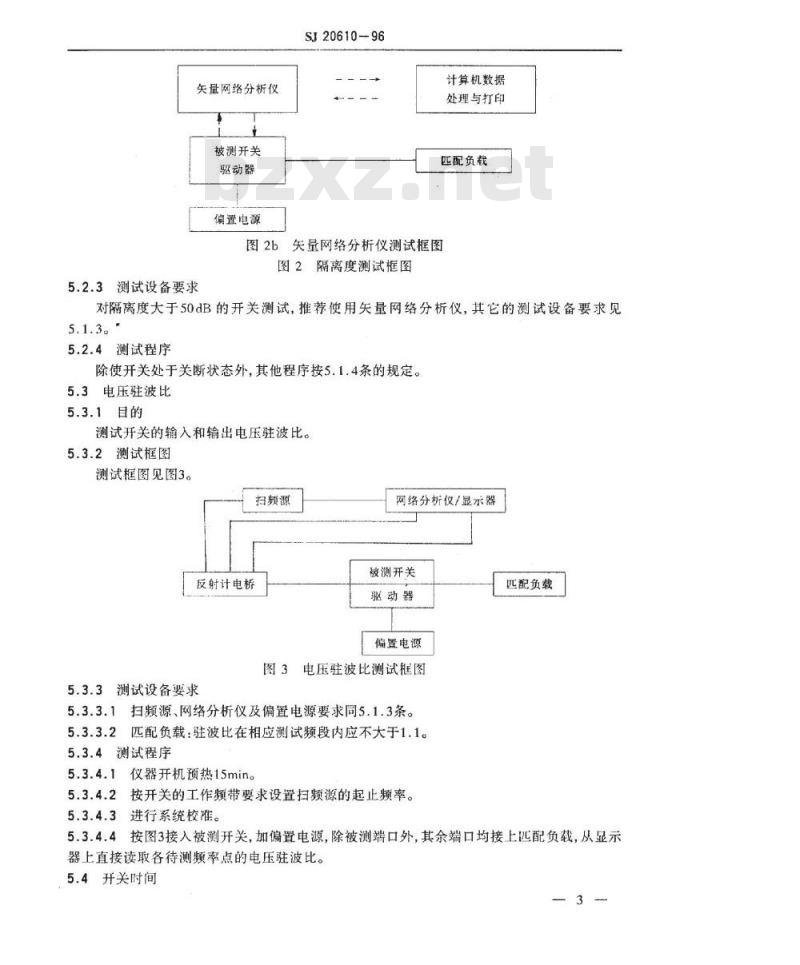 SJ 20610-1996 微波电路 微波开关测试方法 SJ 20610-1996 微波电路 微波开关测试方法