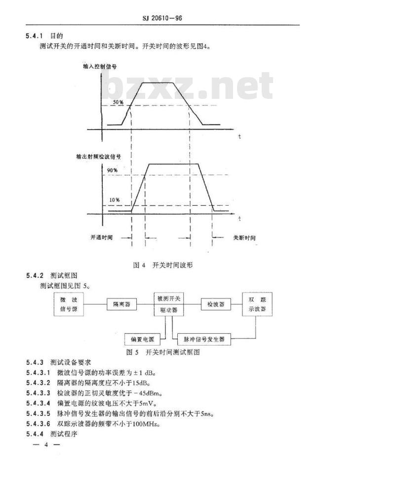 SJ 20610-1996 微波电路 微波开关测试方法 SJ 20610-1996 微波电路 微波开关测试方法