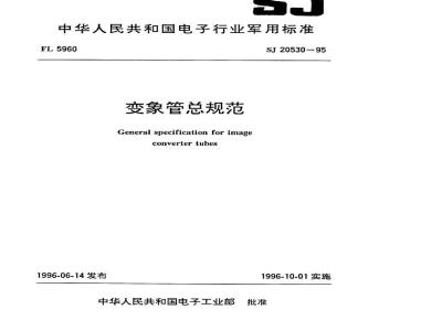 SJ 20530-1995 变象管总规范