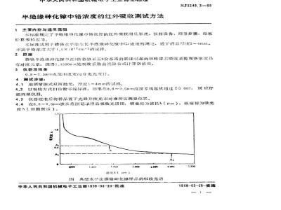 SJ 3249.3-1989 半绝缘砷化镓中铬浓度的红外吸收测试方法