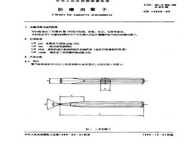 GB 10688-1989 防爆用錾子