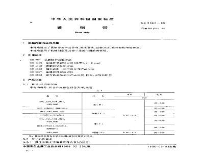 GB 2060-1989 黄铜带