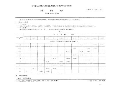 YB/T 5150-1993 铸钢砂