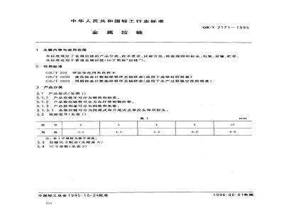 QB/T 2171-1995 金属拉链