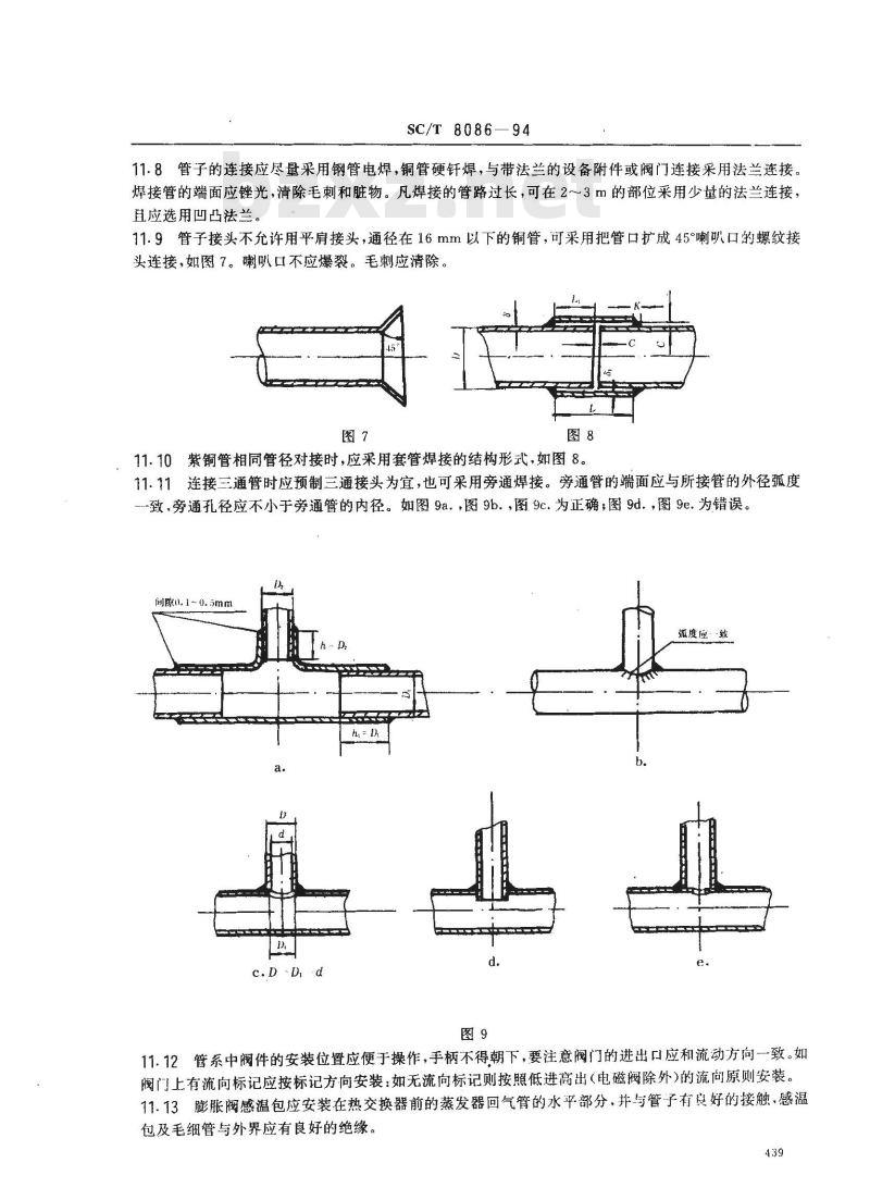 SC/T 8086-1994 渔船制冷机组安装技术要求 SC/T 8086-1994 渔船制冷机组安装技术要求