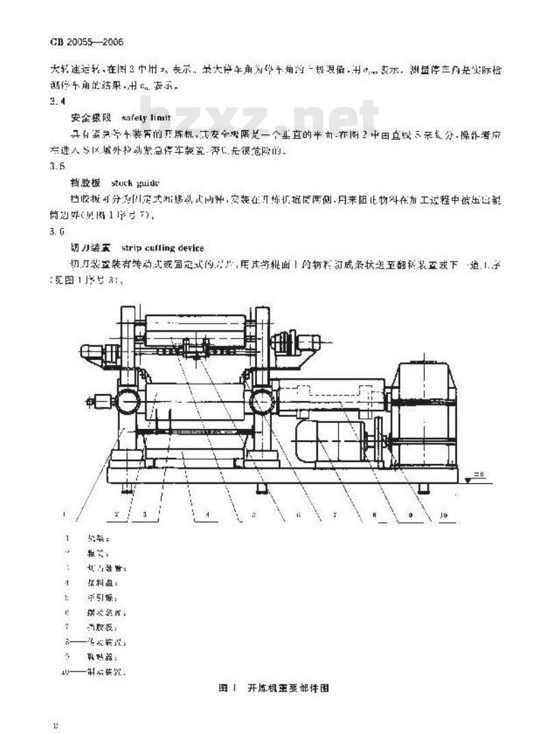 GB 20055-2006 开放式炼胶机炼塑机安全要求 GB 20055-2006 开放式炼胶机炼塑机安全要求