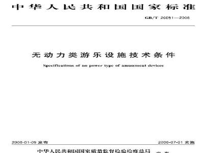 GB/T 20051-2006 无动力类游乐设施技术条件