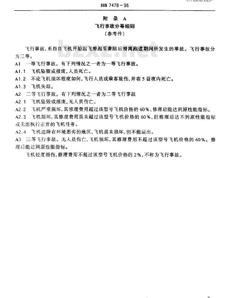 HB 7478-1996 航空装备失效分析人员资格鉴定 HB 7478-1996 航空装备失效分析人员资格鉴定