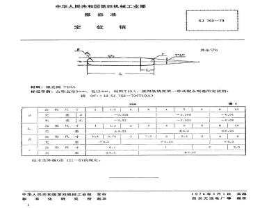 SJ 752-1973 定位销