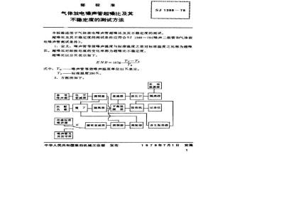 SJ 1398-1978 气体放电噪声管超噪比及其不稳定度的测定方法