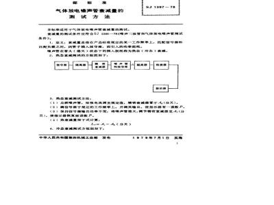 SJ 1397-1978 气体放电噪声管衰减量的测试方法