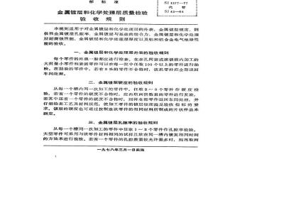 SJ 1277-1977 金属镀层和化学处理层质量检验验收规则