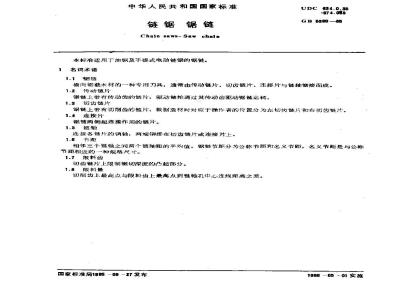 GB/T 5389-1985 链锯 锯链