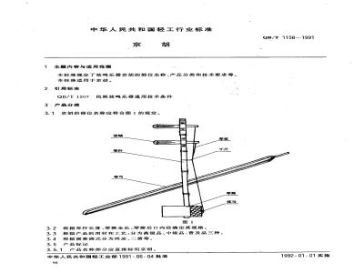 QB 1158-1991 京胡